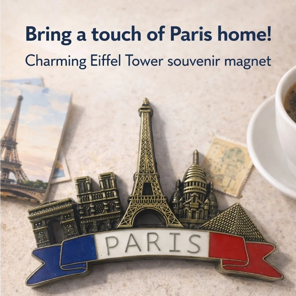 Paris Magnet Souvenir Eiffel Tower Great Gift Nostalgic